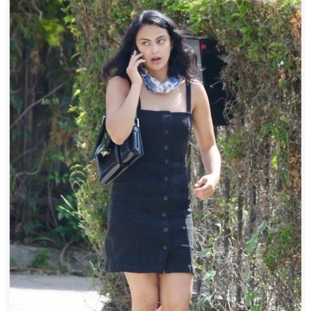 Aritzia Wilfred Free Shasta Button-front Mini Dress fitted‎ bodice size 4 black